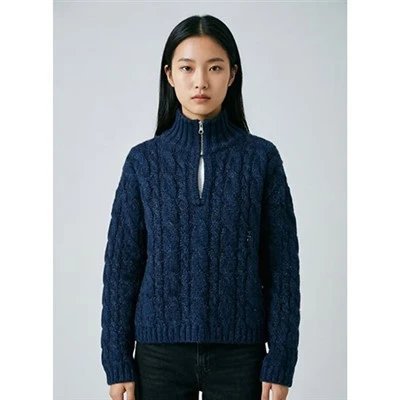 Nofs Zip Cable Knit Sweater