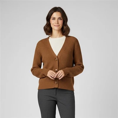 Merino Crew Neck Sweater tan-Nisa