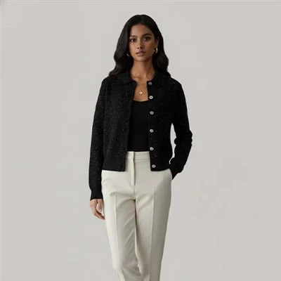 Suf Merino V Neck Sweater tan-Nisa