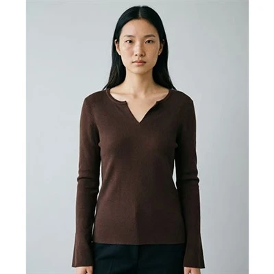 Sweater għonq V-Nisa