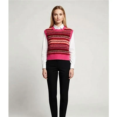 Vest sweater bla kmiem innittjat bl-ilbies sħiħ