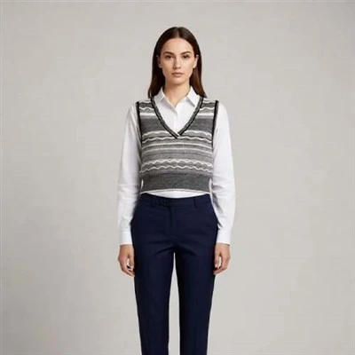 Tops maħdumin tan-Nisa tad-Disinjatur Slim-fit