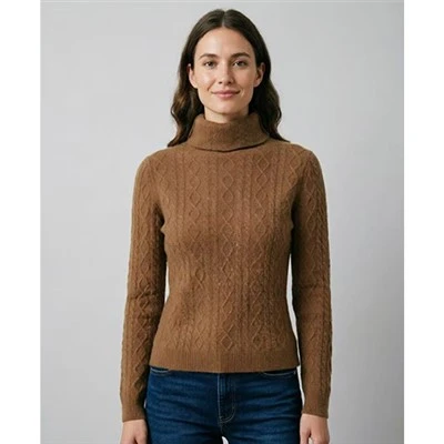 Sweater Turtleneck tan-Nisa