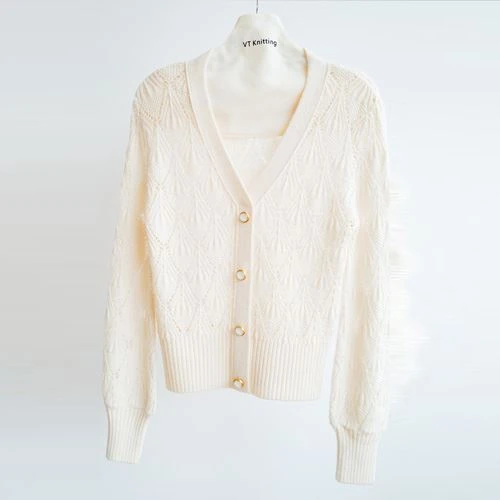 Wool Cable Knit Sweater tan-Nisa